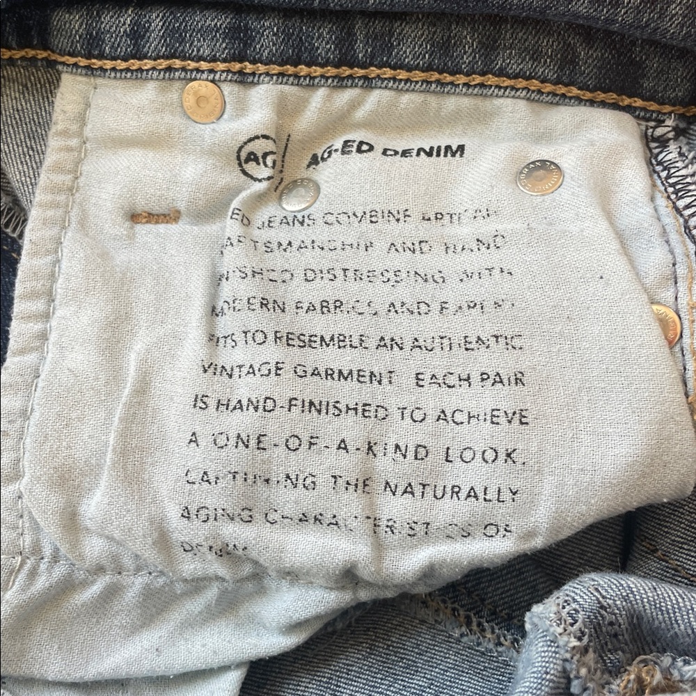 AG-ed denim Adriano Goldschmied jeans womens straight leg High Rise 27R - Picture 10 of 11